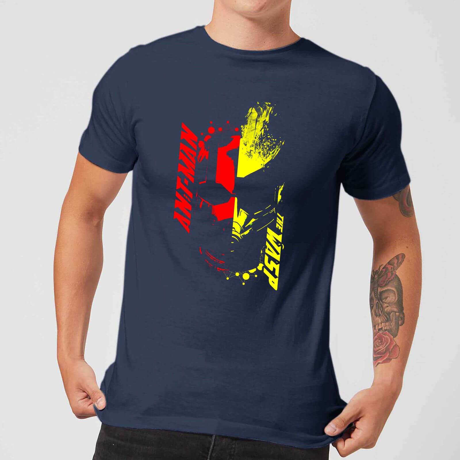 Ant-Man And The Wasp Split Face Herren T-Shirt - Navy Blau - S