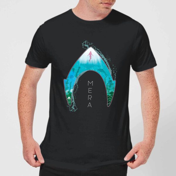 Aquaman Mera Logo Herren T-Shirt - Schwarz - S - Schwarz