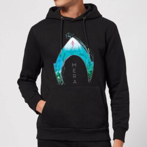 Aquaman Mera Logo Hoodie – Schwarz – XL – Schwarz