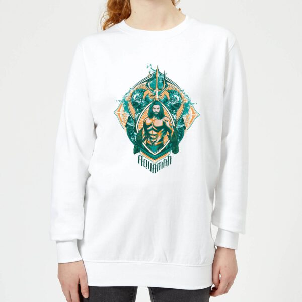 Aquaman Seven Kingdoms Damen Sweatshirt - Weiß - XS - Weiß