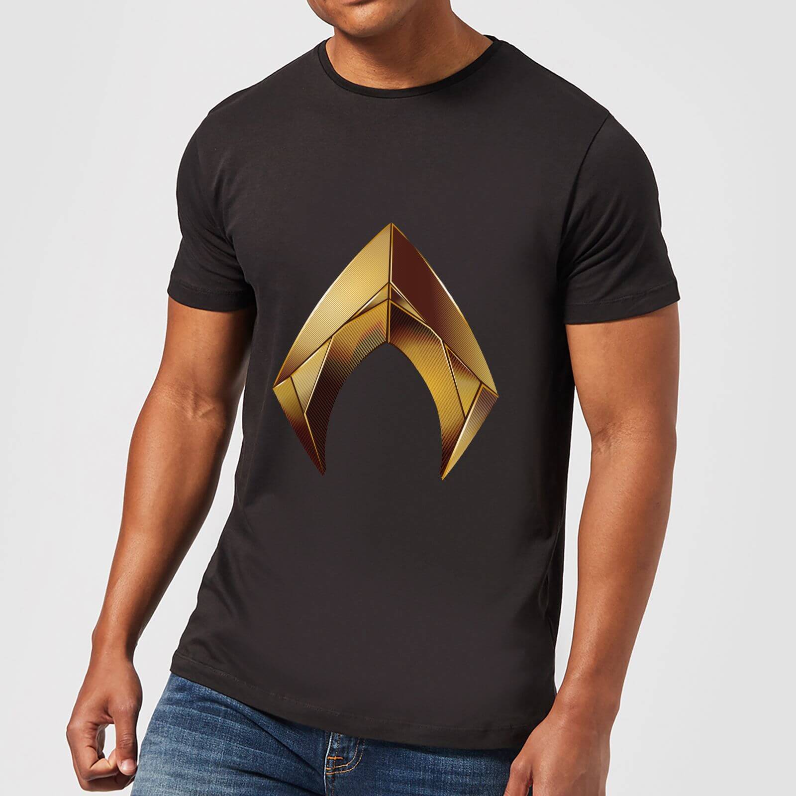 Aquaman Symbol Herren T-Shirt – Schwarz – S