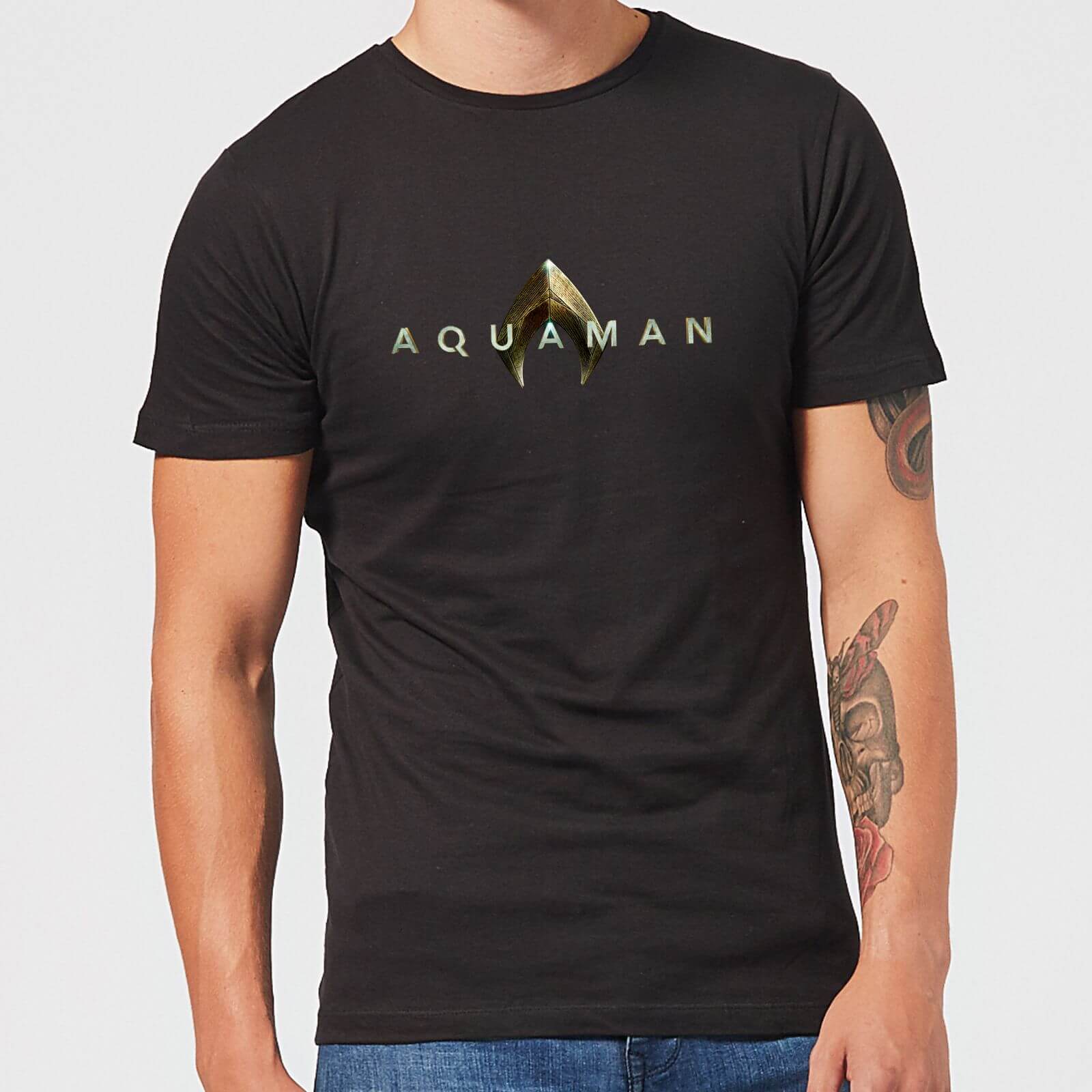 Aquaman Title Herren T-Shirt – Schwarz – S