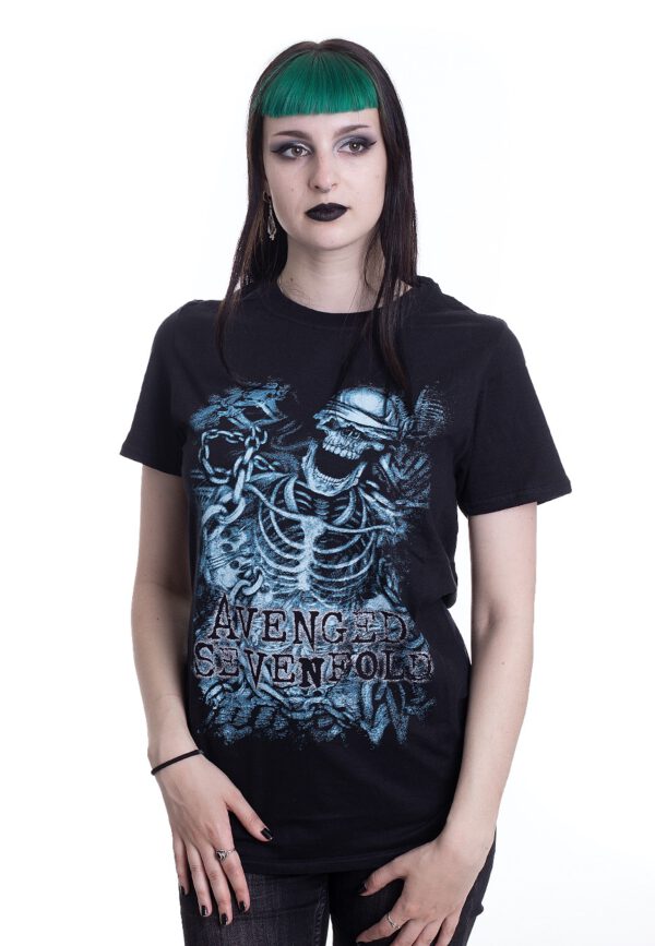 Avenged Sevenfold - Chained Skeleton - - T-Shirts