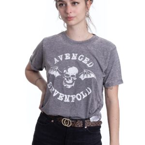 Avenged Sevenfold – Skull Logo Burnout Grey – T-Shirt