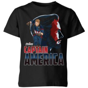 Avengers Captain America Kids T-Shirt - Schwarz - 3-4 Jahre
