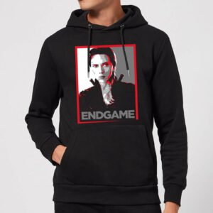 Avengers Endgame Black Widow Poster Hoodie – Black – XL