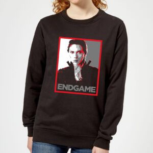 Avengers Endgame Black Widow Poster Women’s Sweatshirt – Black – L – Schwarz