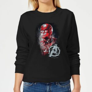 Avengers Endgame Captain America Brushed Damen Sweatshirt – Schwarz – L