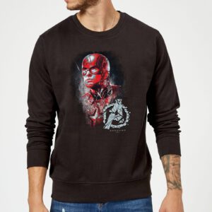 Avengers Endgame Captain America Brushed Sweatshirt – Schwarz – L – Schwarz