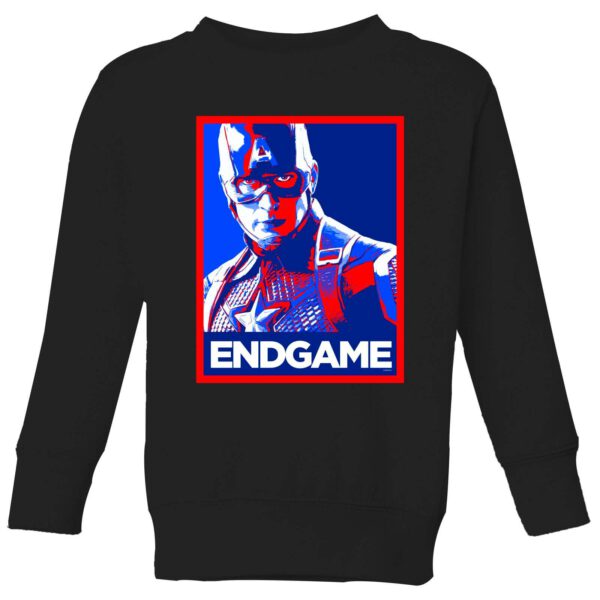 Avengers Endgame Captain America Poster Kids' Sweatshirt - Black - 3-4 Jahre - Schwarz