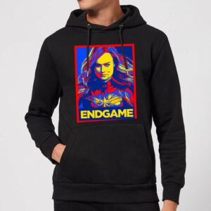 Avengers Endgame Captain Marvel Poster Hoodie – Black – XL – Schwarz