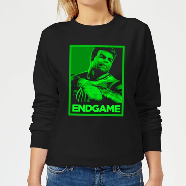 Avengers Endgame Hulk Poster Women's Sweatshirt - Black - L - Schwarz