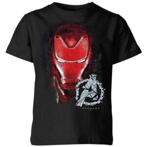 Avengers Endgame Iron Man Brushed Kids‘ T-Shirt – Schwarz – 3-4 Jahre