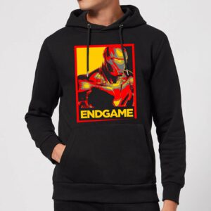 Avengers Endgame Iron Man Poster Hoodie – Black – XL