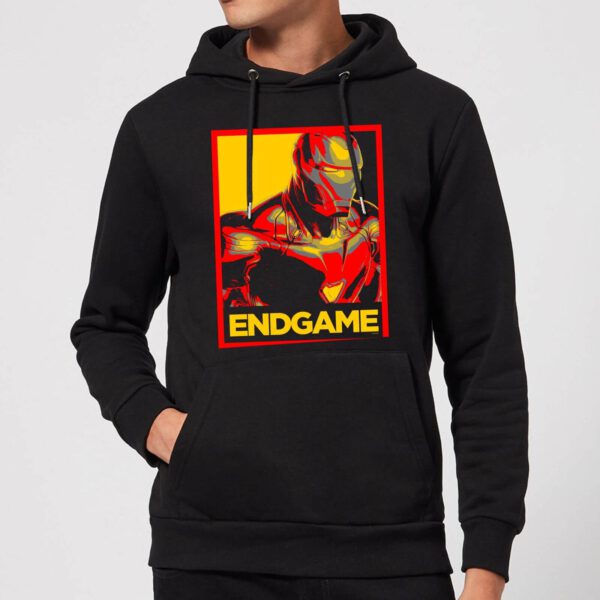 Avengers Endgame Iron Man Poster Hoodie - Black - XL