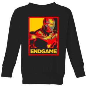 Avengers Endgame Iron Man Poster Kids‘ Sweatshirt – Black – 3-4 Jahre – Schwarz