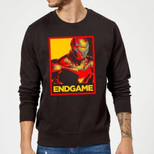 Avengers Endgame Iron Man Poster Sweatshirt – Black – L