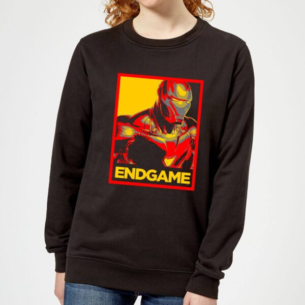 Avengers Endgame Iron Man Poster Women's Sweatshirt - Black - L - Schwarz