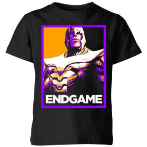 Avengers Endgame Thanos Poster Kids‘ T-Shirt – Black – 3-4 Jahre