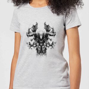 Avengers Endgame Thanos Rorschach Women’s T-Shirt – Grey – XS – Grau