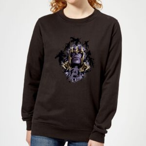 Avengers Endgame Warlord Thanos Damen Sweatshirt – Schwarz – L – Schwarz