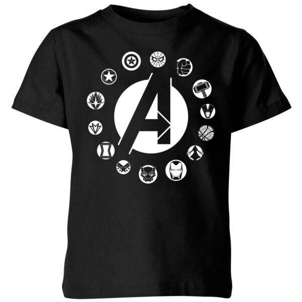 Avengers Team Logo Kids T-Shirt - Schwarz - 3-4 Jahre