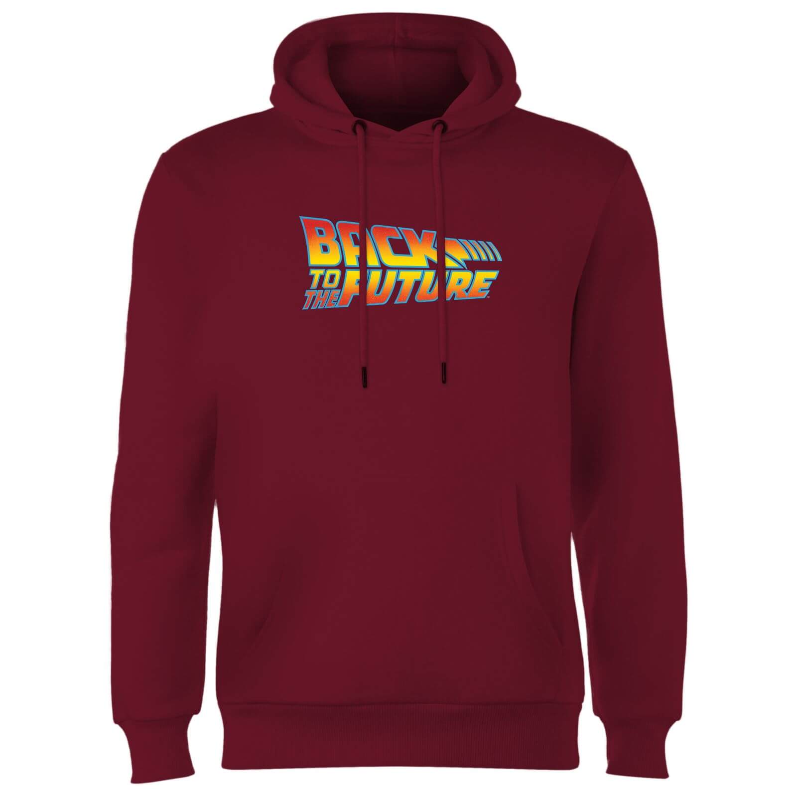 Back To The Future Classic Logo Hoodie – Burgundy – S – Burgundy