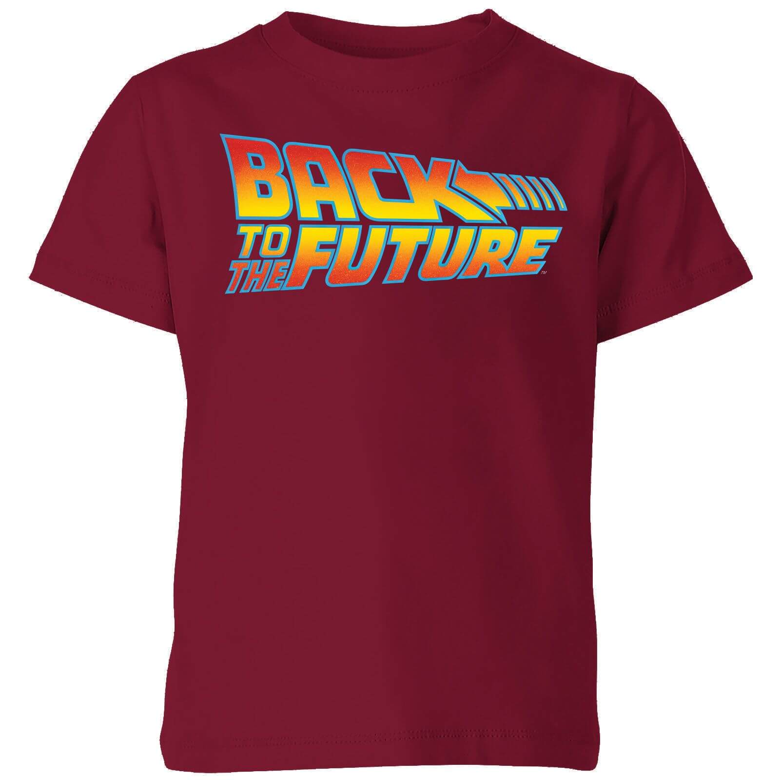 Back To The Future Classic Logo Kids‘ T-Shirt – Burgundy – 3-4 Jahre – Burgundy