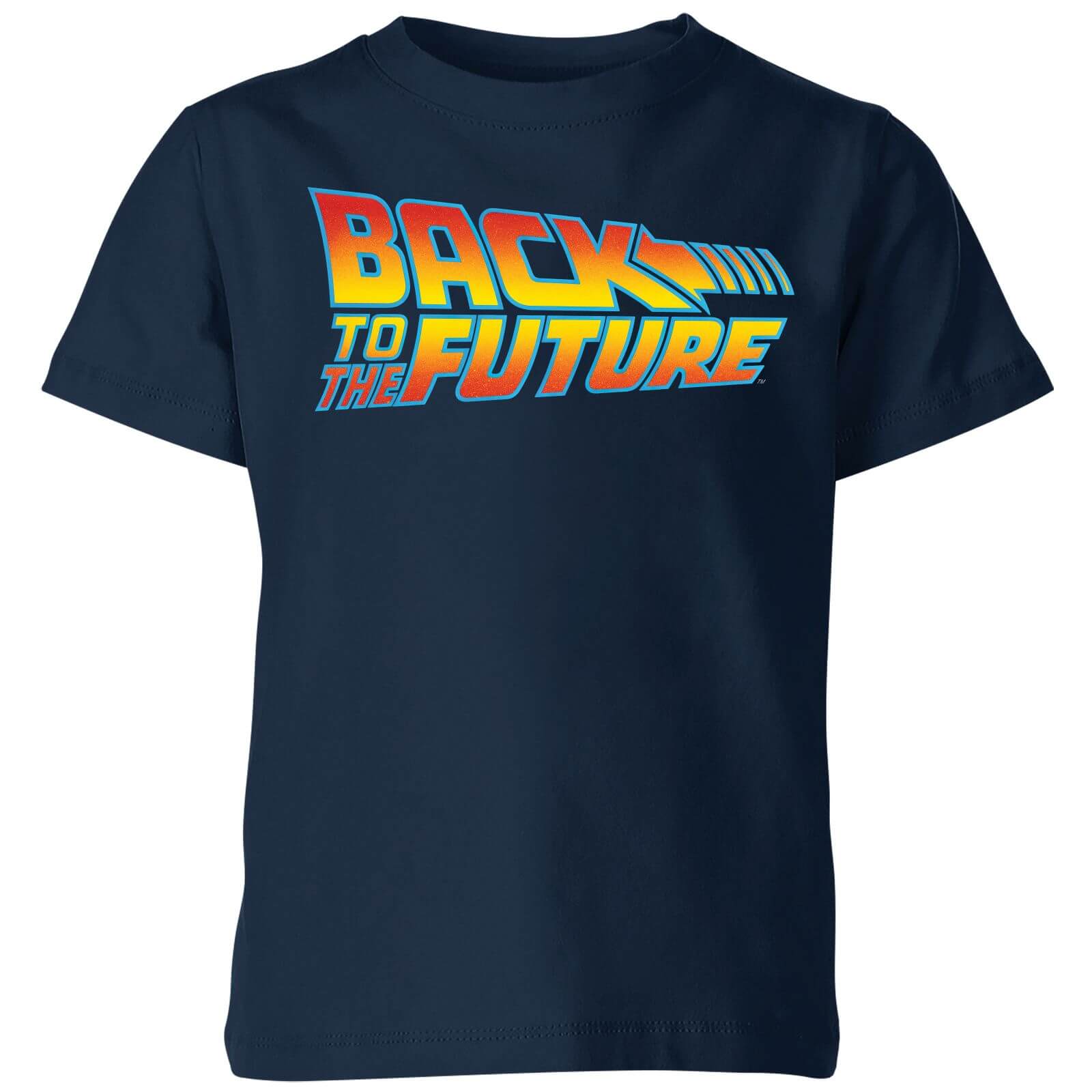 Back To The Future Classic Logo Kids‘ T-Shirt – Navy – 3-4 Jahre – Marineblau