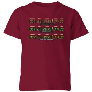 Back To The Future Destination Clock Kids‘ T-Shirt – Burgundy – 3-4 Jahre – Burgundy