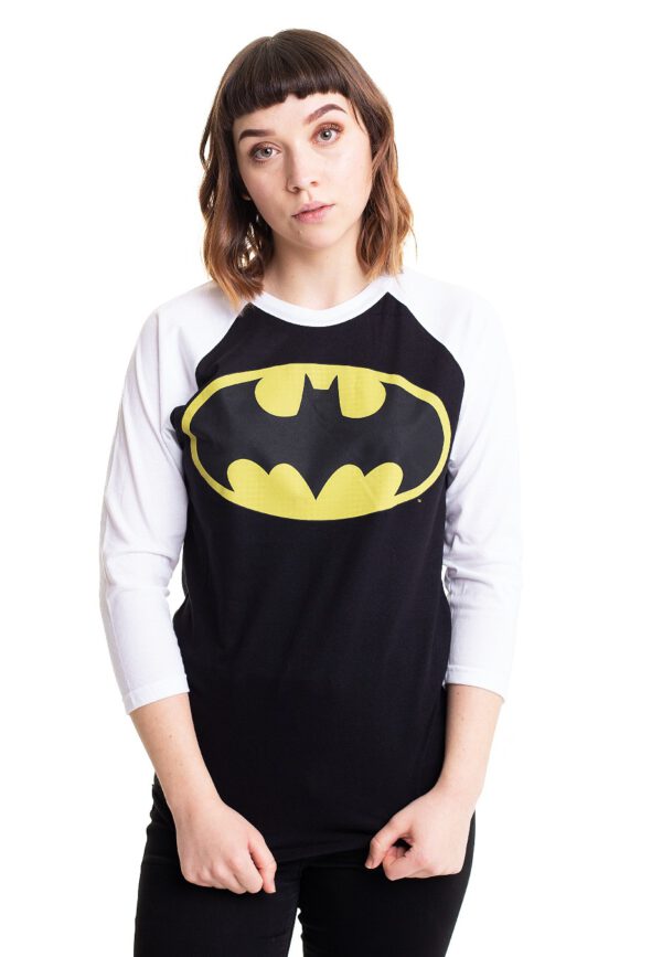 Batman - Signal Logo Baseball White - Longsleeves