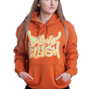 Billie Eilish - Airbrush Flames Blohsh Orange - Hoodies