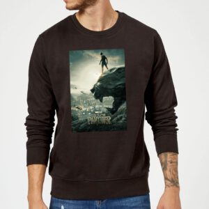 Black Panther Poster Sweatshirt – Schwarz – L