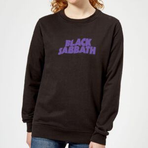 Black Sabbath Logo Damen Sweatshirt – Schwarz – L – Schwarz