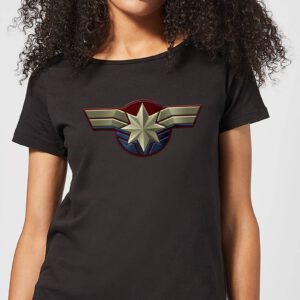 Captain Marvel Chest Emblem Damen T-Shirt – Schwarz – S