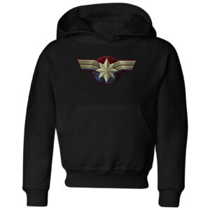 Captain Marvel Chest Emblem Kids‘ Hoodie – Black – 3-4 Jahre