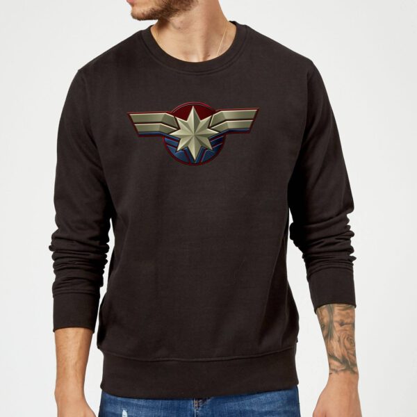 Captain Marvel Chest Emblem Sweatshirt - Black - L