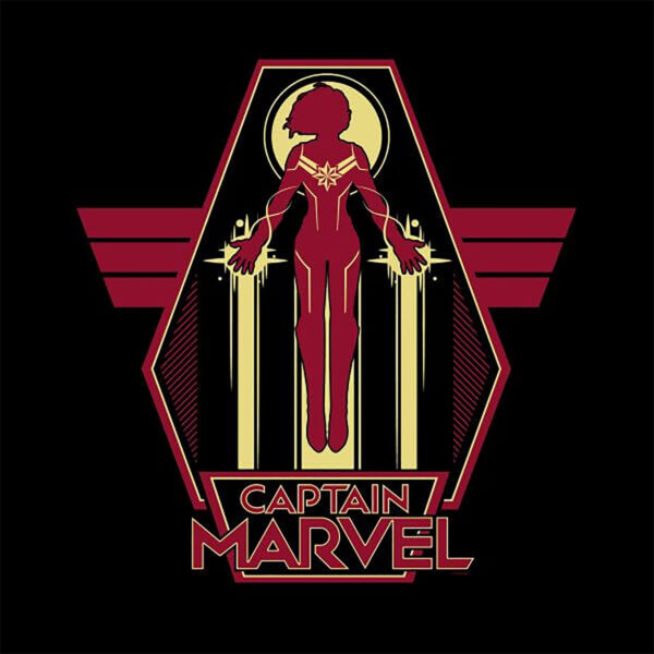 Captain Marvel Flying Warrior Damen T-Shirt - Schwarz - S