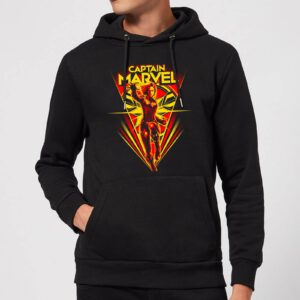 Captain Marvel Freefall Hoodie – Black – XL – Schwarz