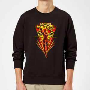 Captain Marvel Freefall Sweatshirt – Black – L – Schwarz