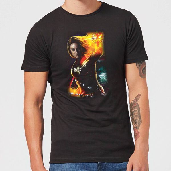 Captain Marvel Galactic Shine Männer T-Shirt - Schwarz - XS - Schwarz