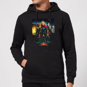 Captain Marvel Movie Starforce Poster Hoodie – Black – XL – Schwarz