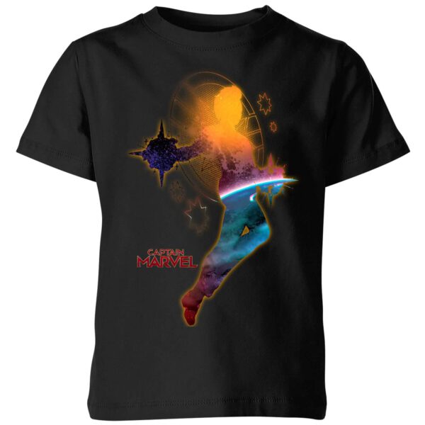 Captain Marvel Nebula Flight Kids' T-Shirt - Black - 3-4 Jahre - Schwarz