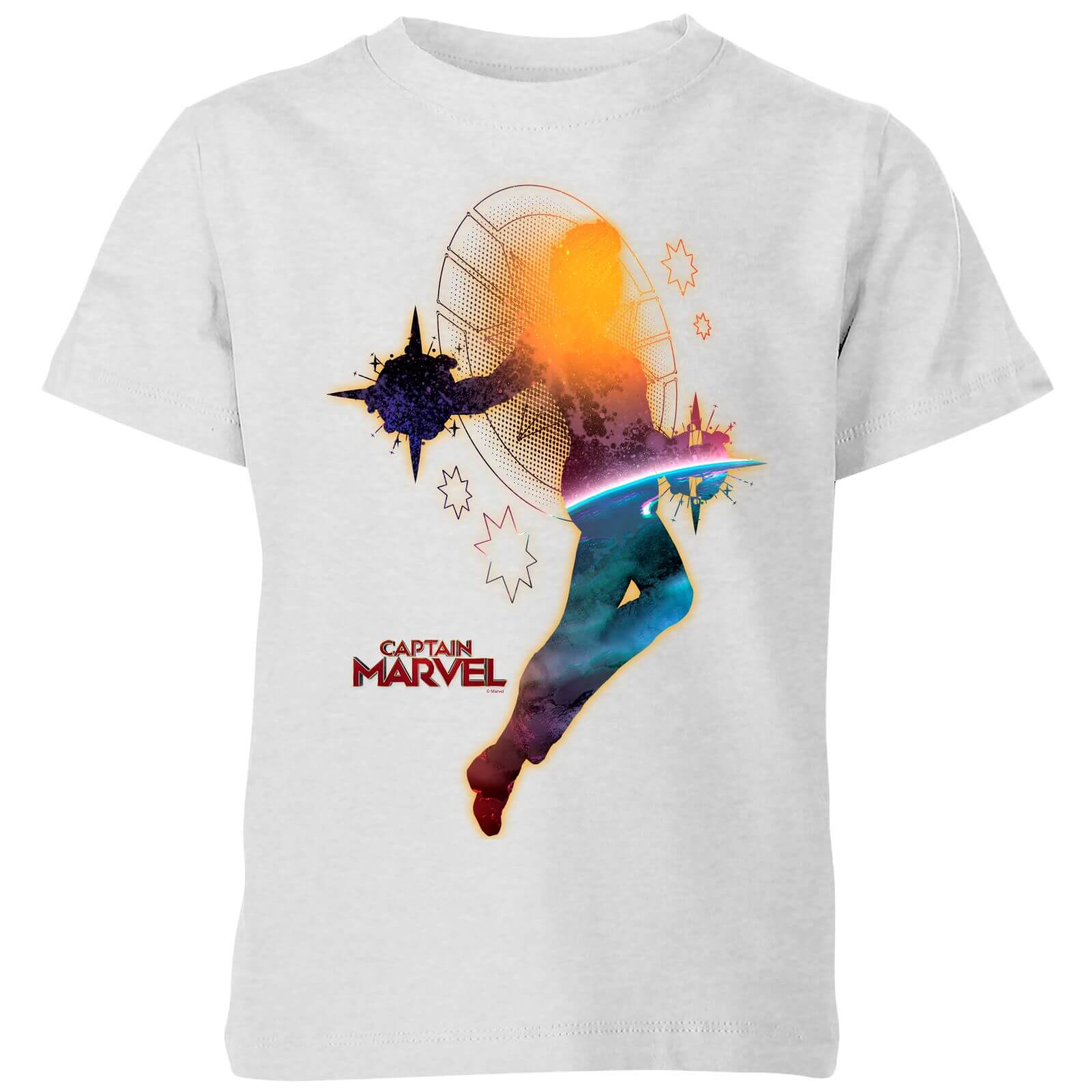 Captain Marvel Nebula Flight Kids' T-Shirt - Grey - 3-4 Jahre