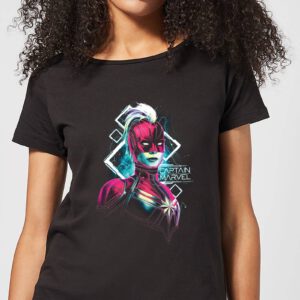 Captain Marvel Neon Warrior Damen T-Shirt – Schwarz – S – Schwarz