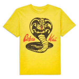 Cobra Kai Vintage Logo Men’s T-Shirt – Yellow – XS – Gelb