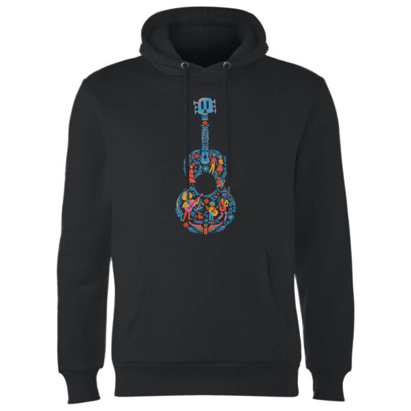 Coco Guitar Pattern Hoodie - Schwarz - XL