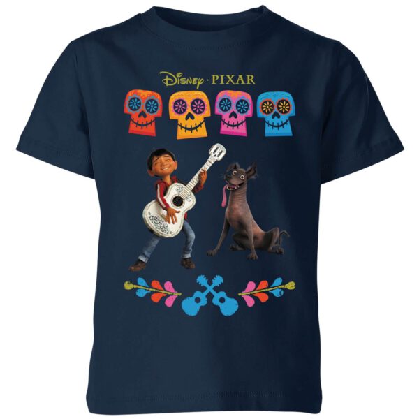 Coco Miguel Logo Kinder T-Shirt - Navy Blau - 5-6 Jahre