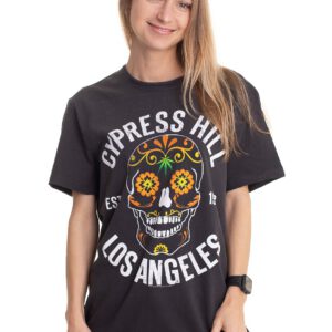 Cypress Hill – Floral Skull Grey – T-Shirt