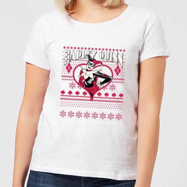 DC Harley Quinn Damen Christmas T-Shirt - Weiß - S